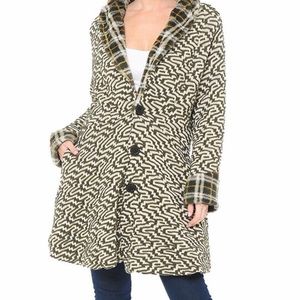 NWT Pallia Knit Tweed Button Up Jacket